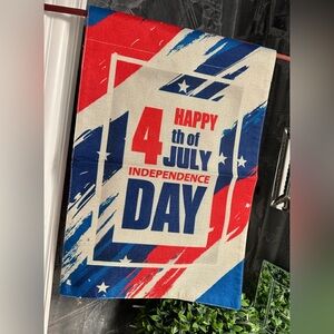 Garden Flag Double Sided Burlap happy 4th of July Independence Day